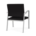 thumbnail image 3 of Pemberly Row Fauteuil d'Appoint pour Réception 18,5 Po en Acier Argenté, Noir, 3 of 5