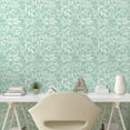 thumbnail image 2 of Ambesonne Leafy Scene Peel & Stick Wallpaper for Home, Falling Dreamy Leaves, 13"x72", Almond Green White, 2 of 5
