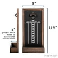 thumbnail image 2 of Platoon Dart Scoreboard & Holder Wall Mount with Bottle Opener - Wood Chalkboard Dart Board Game Room Accessories & Decor for Man Cave Dartboard Cabinet, Storage, 2 of 7