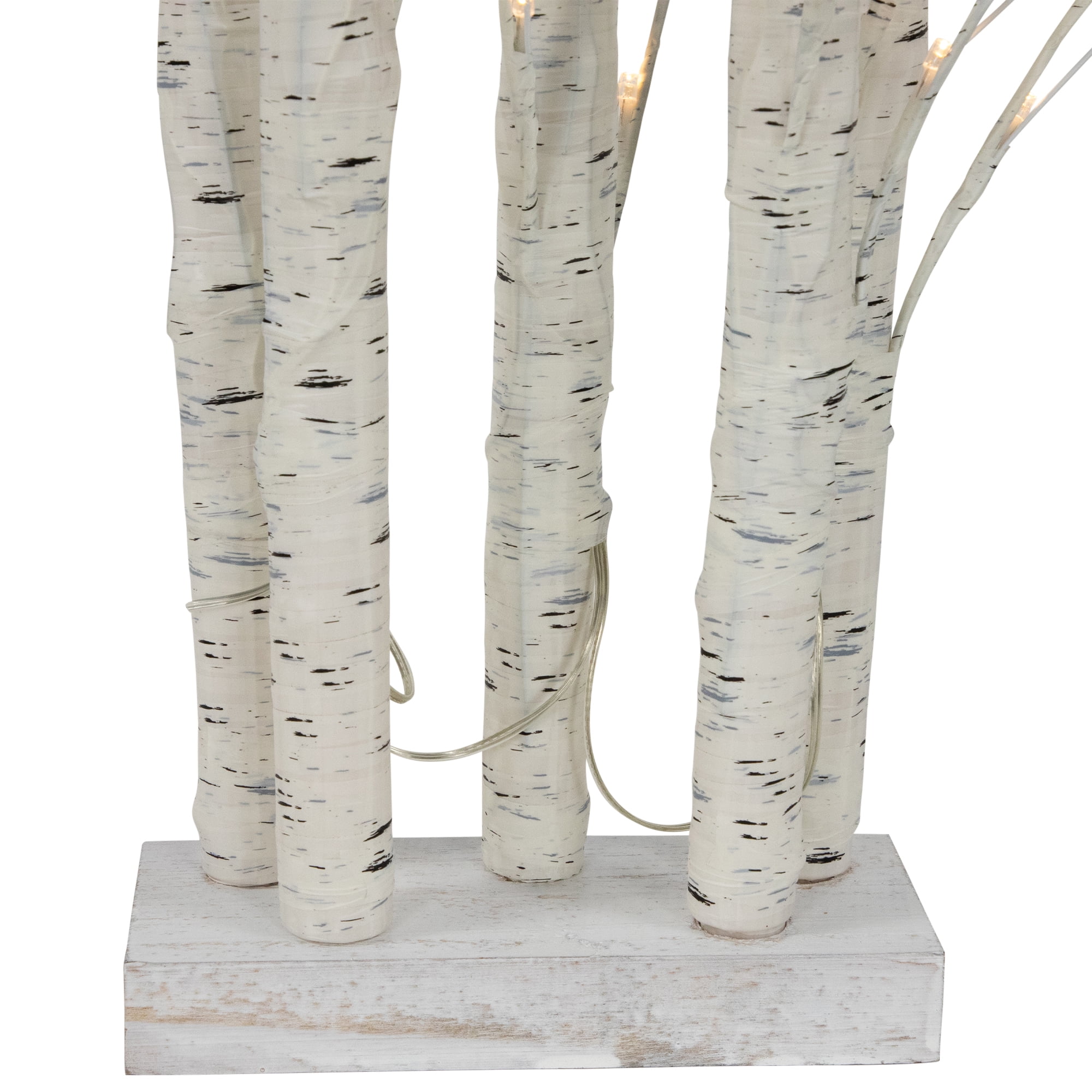 Northlight 4' LED Lighted White Birch Twig Tree Cluster Christmas Decoration