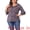 Purple, variant on Women's Plus Floral V Neck Tiered Ruffle Bell Sleeve Blouse 2X Navy Blue