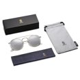 thumbnail image 5 of Gafas de Sol SOJOS Retro Vintage Redondas SJ1104 Plata/Plata, 5 of 5