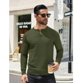 thumbnail image 3 of COOFANDY Men Knit Henley Shirts Long Sleeve Sweater and Pullover Casual Lightweight Slim Fit T-Shirts, 3 of 6