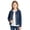 Blue, variant on Edvintorg Jean Jacket for Girls Crew Neck Long Sleeve Open Front Denim Coat Teen Clothes for Girls Size 12-17