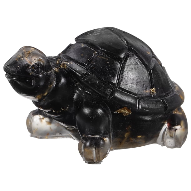 KAKOWELY Estatua de tortuga de cristal, figura de tortuga, adorno de mesa de tortuga, decoración de pecera de tortuga