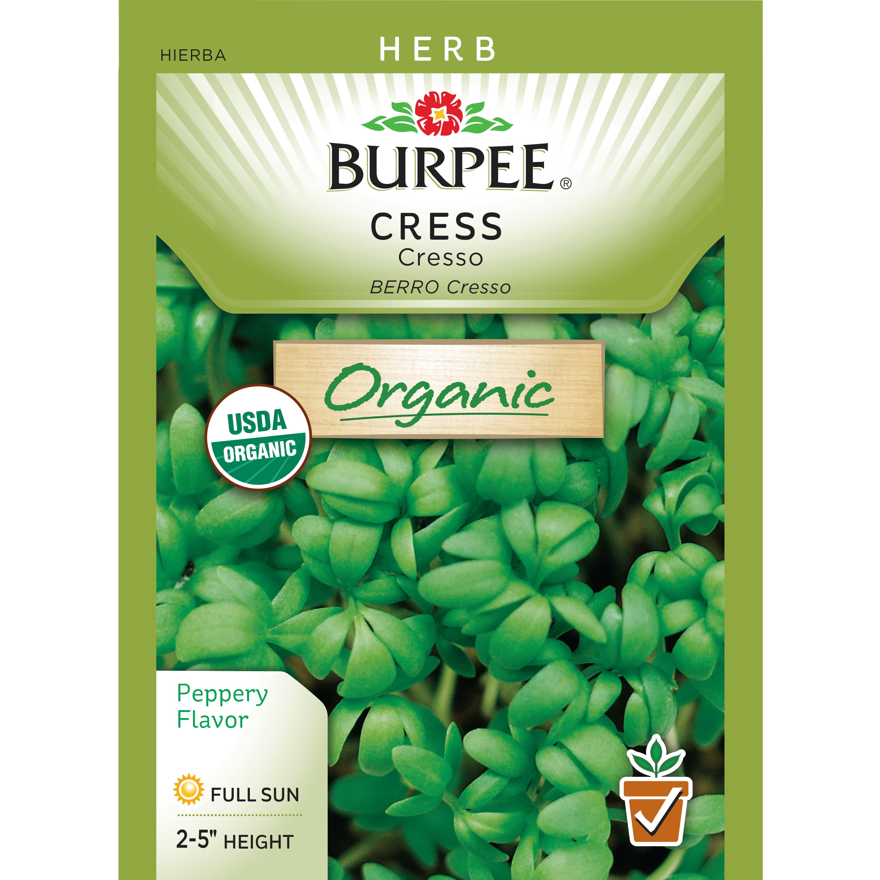 BurpeeCress, Cresso Organic Seed Packet