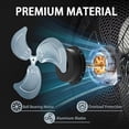 thumbnail image 3 of 2-Pack 20" Wall Mount Fan High Velocity up to 7000CFM, Oscillating Wall Fans with Remote Control, 3-Speed Adjustable Tilt & Timer for Home, Garage, Workshop, Black, 3 of 7