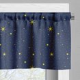 thumbnail image 5 of Ambesonne Space Valance & Curtain, Repeating Abstract Stars Art, 55"x45", Dark Violet Blue and Yellow, 5 of 7