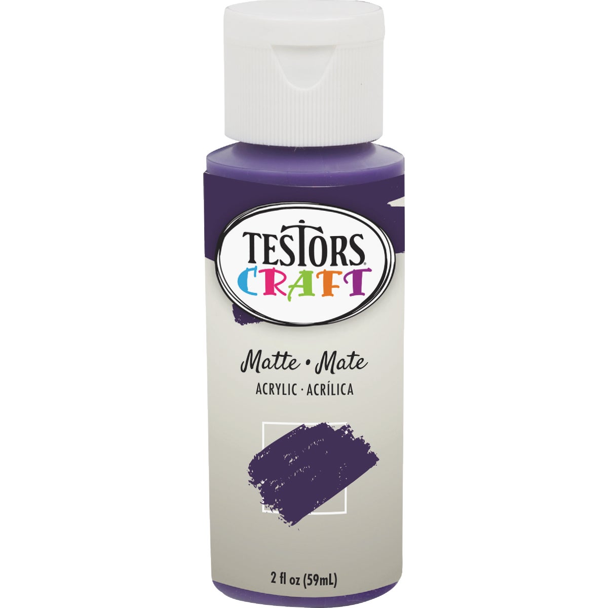 Testors 297482 2 oz Acrylic Craft Paint - Dark Plum Matte