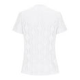 thumbnail image 5 of iHengLiXing Plus Size Womens Tops Dressy Casual Fashion Women's Casual Short Sleeve Solid Ladies V-Neck Top Blouse White XL, 5 of 6
