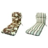Emily Nile Reverisible Floral/Stripe Chaise Lounge Cushion