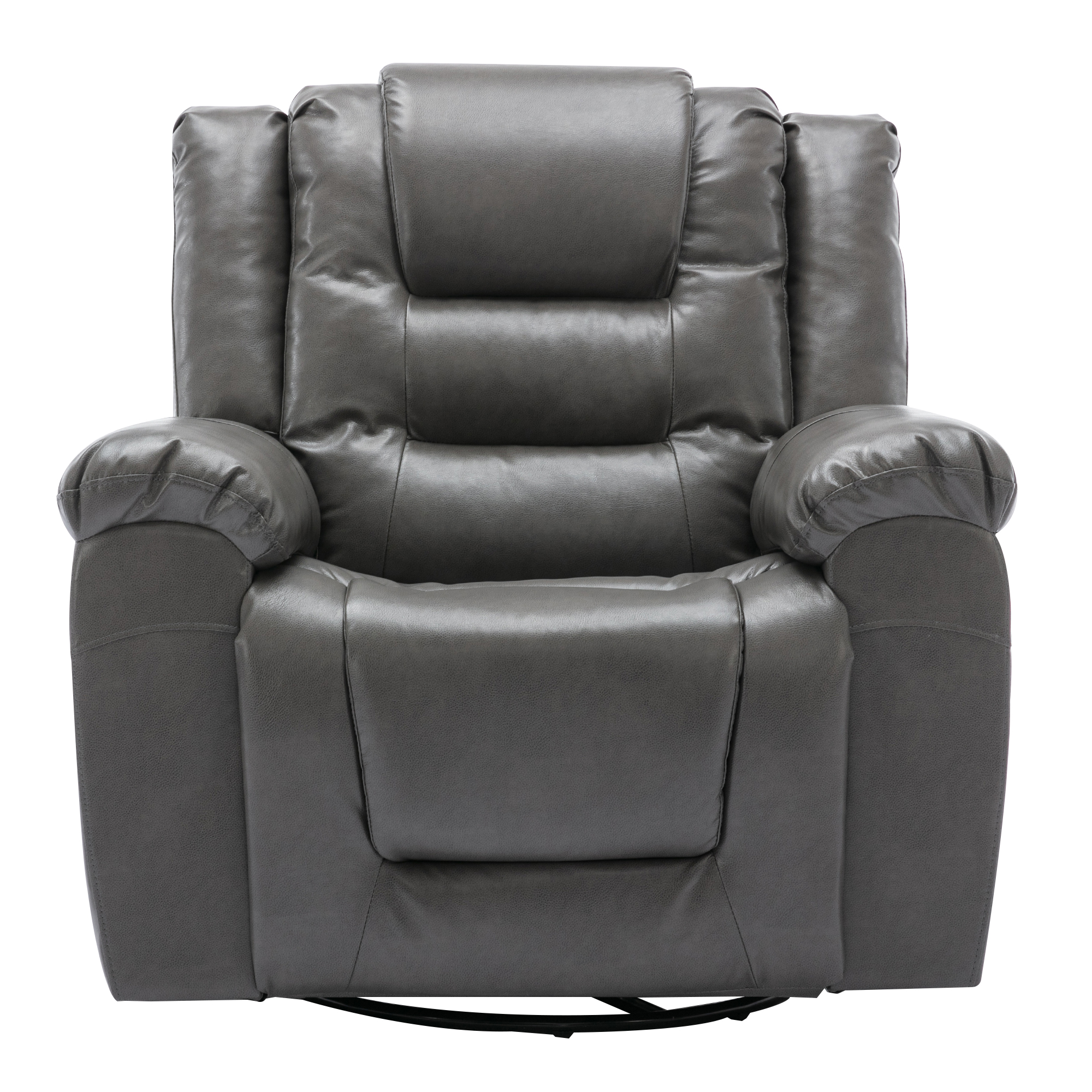 Euroco 360°Swivel and Rocking Home Theater Recliner Manual Recliner Chair with Wide Armrest for Living Room,Bedroom, Grey
