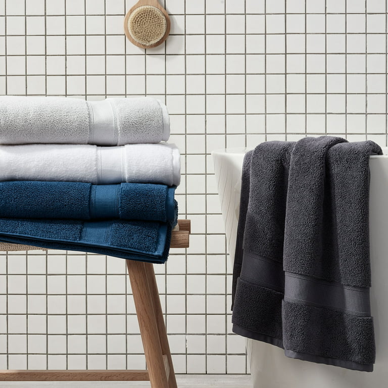 Hotel Style 6-Piece Egyptian Cotton Bath Towel Set, Charcoal Sky, Size: 6 Piece Bath Towel Set