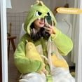 thumbnail image 3 of Pyjama à Capuche en Polaire à Manches Longues pour Femmes avec Imprimé Animal pour l'Hiver, 3 of 9