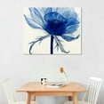 thumbnail image 3 of JEUXUS  Large Blue Flickering Flower Modern Abstract Paintings Canvas Wall Art Gallery Wrapped Grace Floral Pictures on Canvas Prints Artwork for Living Room Bedroom Office Home  16x12in, 3 of 5