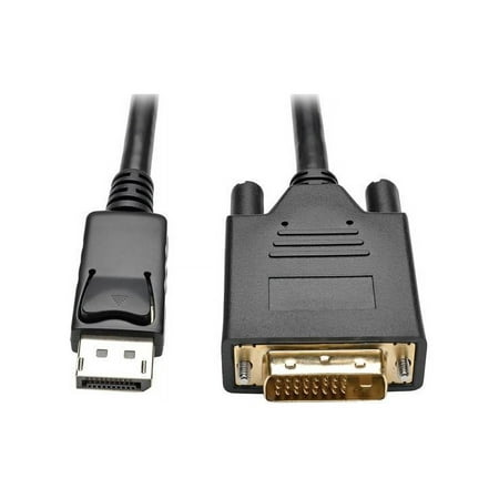 UPC: 0037332191922 | Tripp Lite P581-003-VGA-V2 3 ft. Black Connector A: DISPLAYPORT (MALE) Connector B: HD15 (MALE) DisplayPort 1.2 to VGA Active Adapter Cable DP with Latches to HD15 (M/M) 1920×1200/1080p Male to Male
