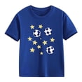 thumbnail image 4 of ITSAME Boys T-Shirts, Football Print Round Neck Short Sleeve Summer Fashion Casual Tops Blue Size 11-12, 4 of 7