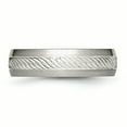 thumbnail image 3 of Stainless Steel Brushed w/Silver D/C Inlay Ring Size 9.5, 3 of 6