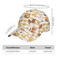 thumbnail image 2 of Picia Cute Bee Gnome pattern Trucker Low Profile Hat Men Women Baseball Cap Dad Hat Adjustable Unconstructed Plain Cap, 2 of 9