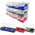thumbnail image 2 of UYGDUY-3 PCS Screw Organizer Boxs with Lids,4 Compartments Tools Organizer Boxs,Hardware Tool Box Plastic Parts organizer Bin with Locks,Suitable for Home, Repair Shop, Tool Classification Storage Bo, 2 of 4