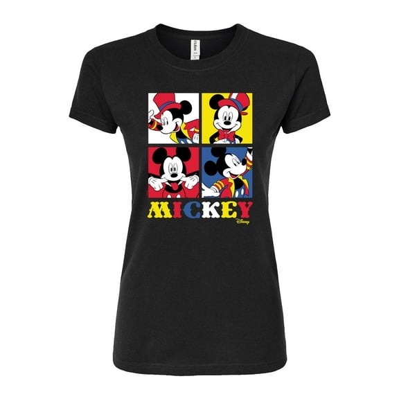 Disney - Mickey - Ring Master Silly Faces - Juniors Fitted Graphic T-Shirt