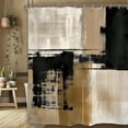 thumbnail image 2 of Brown Long Shower Curtain,Vintage Shower Curtain Set with Hooks, Abstract Geometric Cloth Shower Curtain for Bathroom Decor, Rustic Copper Fabric Shower Curtain-72"W x 74"L (Pack of 1), 2 of 7