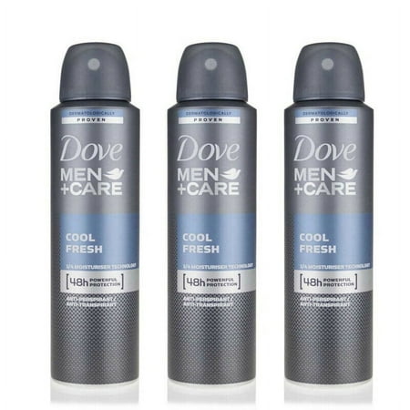 3 Pack Dove Men + Care Cool Fresh 48 HR Antiperspirant Spray for Men 150ml