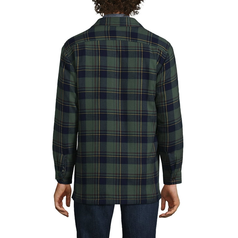 Lands end fleece lined flannel shirt online