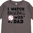 thumbnail image 4 of Inktastic I Watch Baseball with My Dad Boys or Girls Long Sleeve Toddler T-Shirt, 4 of 5