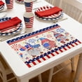 thumbnail image 2 of DefiDgd 18x12inch Patriotic American Flag Linen Placemats,Double Sided Washbale Reusable Table Mats for Independence Day Anniversary Party Dinner Tabletop Home Decoration(B), 2 of 6
