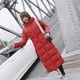 thumbnail image 1 of Chaqueta acolchada de algodón de plumón largo y grueso para mujer, de invierno, muy larga, hasta la rodilla, impermeable, resistente al viento, de corte ajustado, 1 of 6