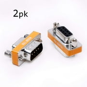 Kingdee Inc Db9 Null Modem Male To Female Slimline Data Transfer Serial Port Adapter 2 Pack Electronic_Adapter