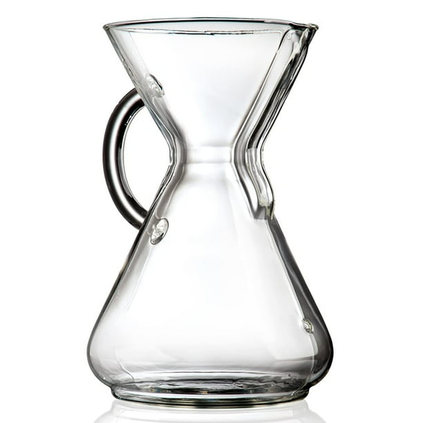 Cafetera de vidrio verteble Chemex - Serie mango de vidrio - 10 tazas - Empaque exclusivo