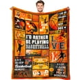 thumbnail image 2 of Basketball Blanket Gifts for Boys Basketball Throw Blanket for Basketball Lover Player Team Basketball Coach Gifts 50"x40", 2 of 6