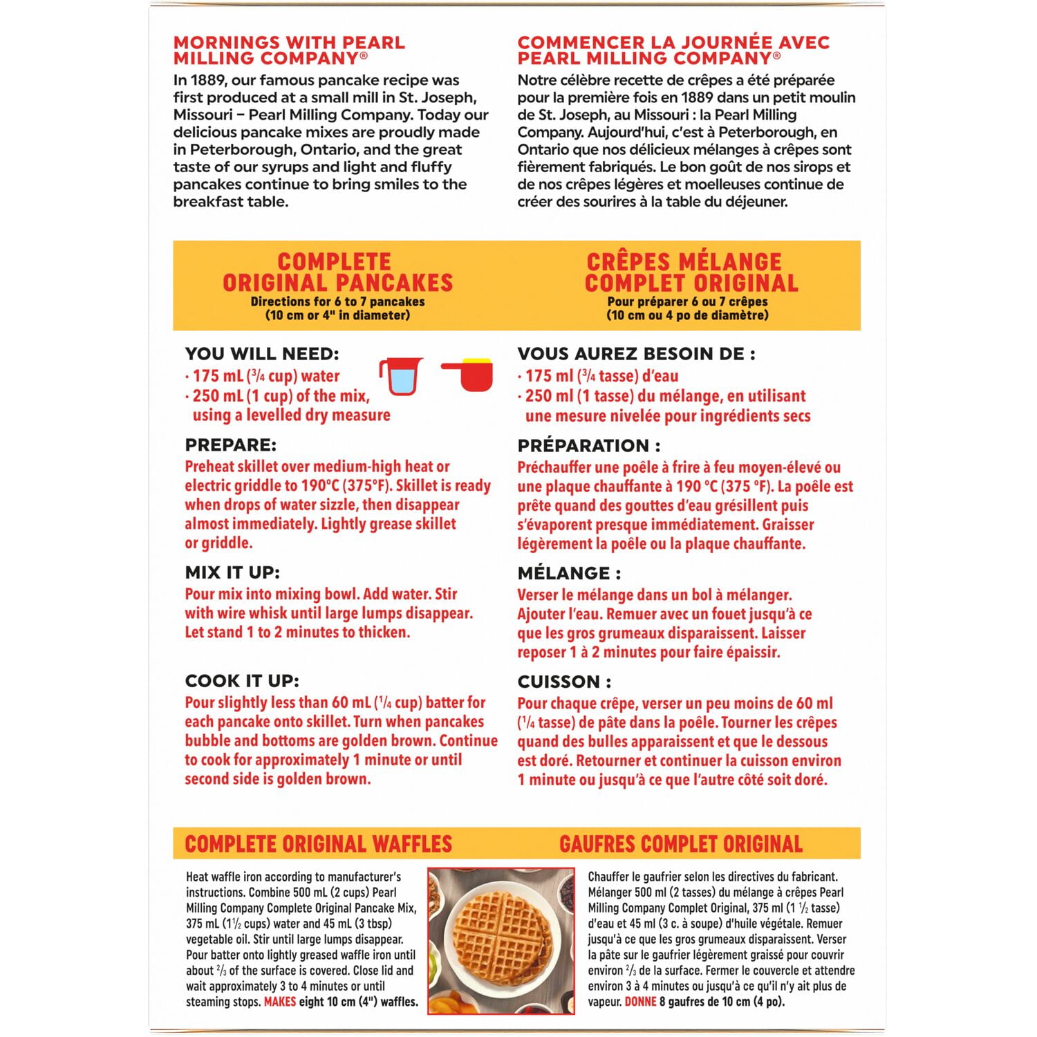Pearl Milling Company Complet Original Mélange à crêpes et à gaufres 905 g.