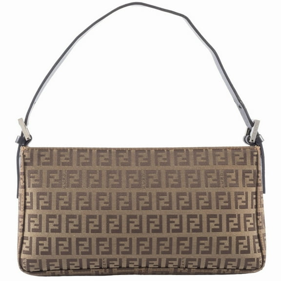 Pre-Owned Fendi Zucca Shoulder Bag 8BR042 Canvas | Leather Beige Women's Pouch... (Good)