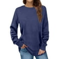 thumbnail image 3 of Vedolay Fall Tops for Women Hoodies for Women Oversized Hoodies Sweatshirts Casual Long Sleeve Pullover Loose 2023 Fall Clothes,Blue XL, 3 of 4