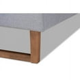 thumbnail image 6 of Baxton Studio Livinia Modern Transitional Light Grey Fabric Upholstered and Ash Walnut Brown Finished Wood Queen Size, 6 of 6