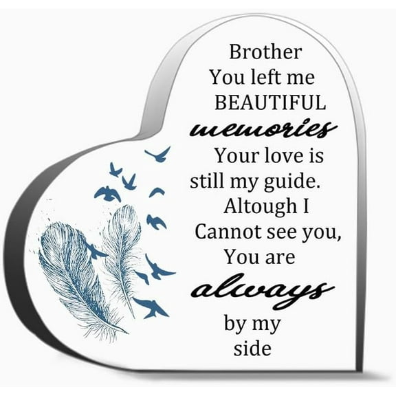 Sympathy Memorial Gifts For Loss Of Men Loss Of Brother Sympathy Gifts Bereavement Condolences Grief Gifts For Women Men,Acrylic Heart Keepsake For Family And Friends