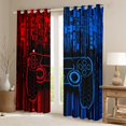 thumbnail image 2 of Feelyou Futuristic Gamepad Boys Curtains Pack of 2 (42x84 Each), Neon Honeycomb Abstract Curtains Blackout, Modern Video Game Bedroom Curtains, Black Out Curtains Decor, 2 of 6