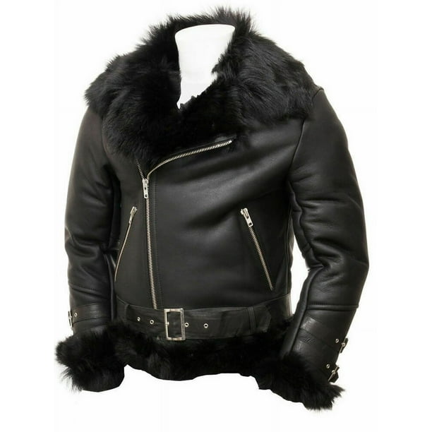 Fleece lined shop aviator jacket mens