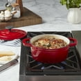 thumbnail image 2 of Smith & Clark 3-Quart Enameled Cast Iron Dutch Oven Round Pot with Lid, Red, 2 of 8