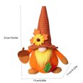 thumbnail image 3 of Cififendec Thanksgiving Pumpkin Gnome Figurine, 10.63"×6.69", Autumn Sunflower Knit Hat Faceless Dolls for Tiered Tray Decor, Fall Season Gift Matching Styling Scheme, 3 of 6