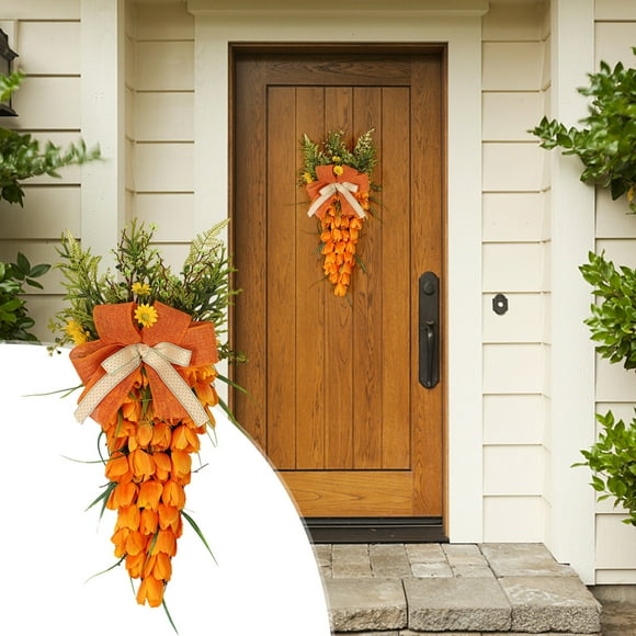 Wzzjkit Door Wreath, Wall Mounted Simulation Green Plant Decoration Home Wreath Hanging, Wreaths for Front Door