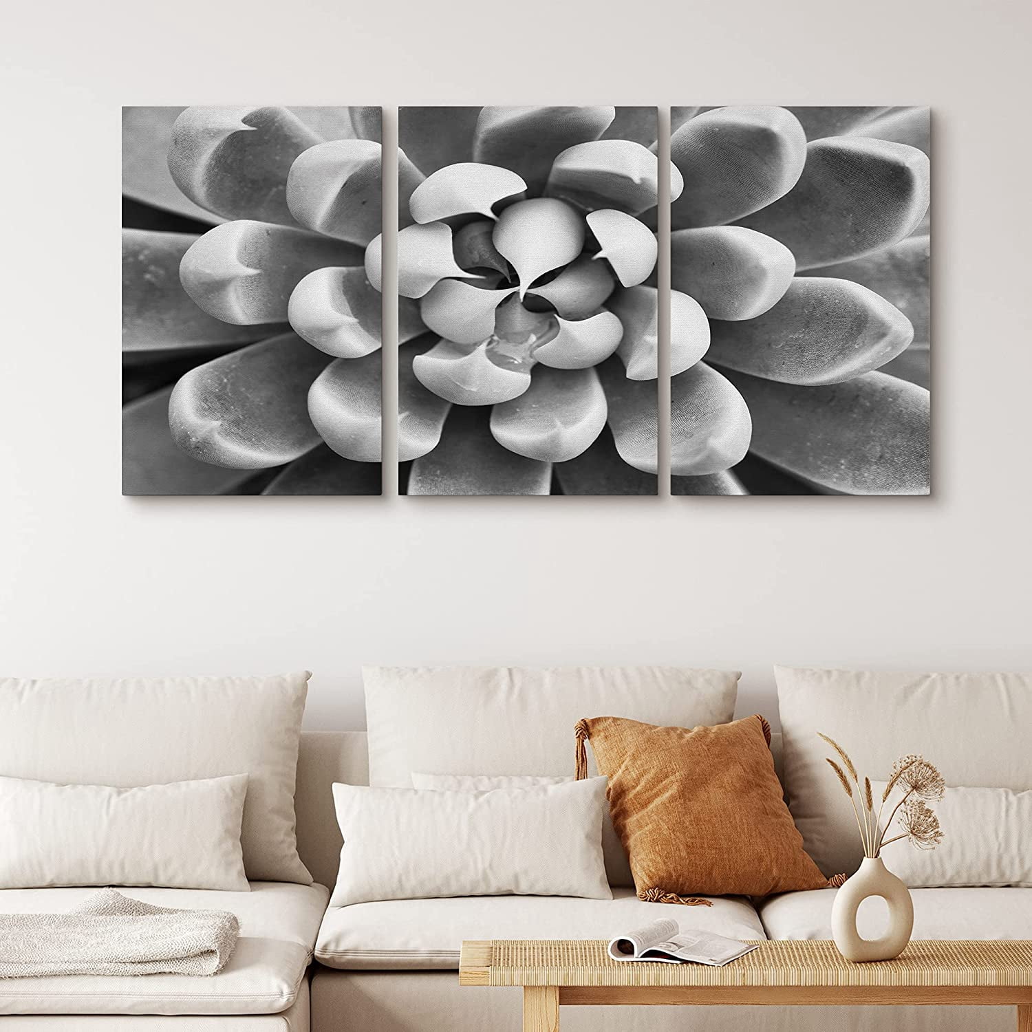 PixonSign Canvas Print Wall Art Set Blooming Succulent Floral ...