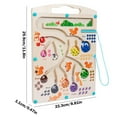 thumbnail image 3 of Magnetic Maze Wooden Puzzle, Bead Walking Game for Kids, Montessori Learning Toy, Concentration Training, Color Matching, Logic Challenge for Ages 3+, 3 of 9