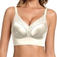 thumbnail image 2 of Afdoent Bras for Women Lace Push Up Racerback Bra Adjustable Straps Wirefree Seamless Comfy Everyday Bra, 2 of 5