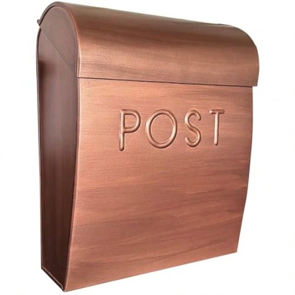 NACH Wall Mount Mailboxes for Outside 12.75 x 10.75 x 5 inches Copper Mailboxes for Outside Wall Mount Waterproof - The Syia Mailbox