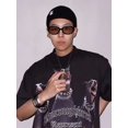 thumbnail image 5 of Camiseta de gran tamaño para hombre y mujer, ropa de calle Vintage, Tops con estampado de personajes, camiseta de manga corta, ropa de veranobeige doberman, 5 of 5