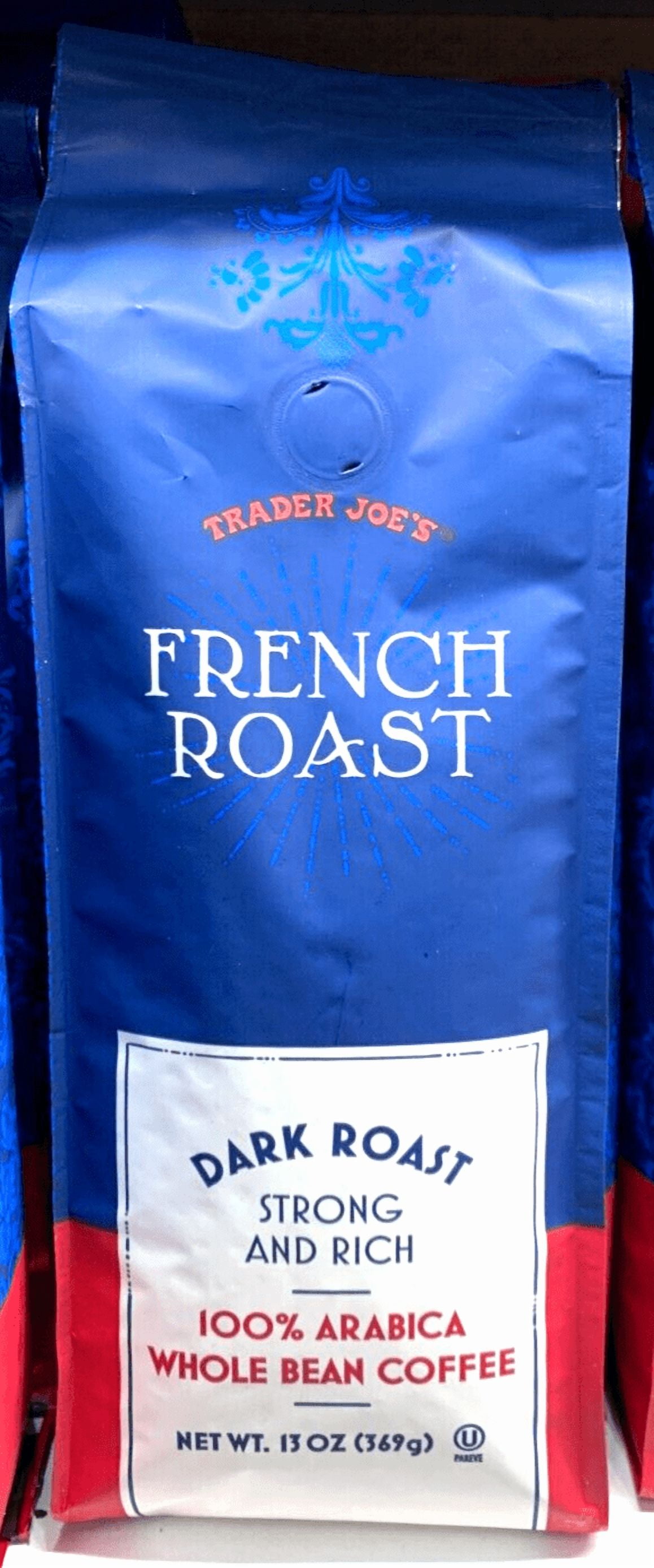 2 Packs Trader Joe's French Roast Whole Bean Coffee Dark Roast 13 OZ Each Pack